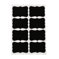 [721141] Naklejki etykiety nieregularne czarne 8szt
