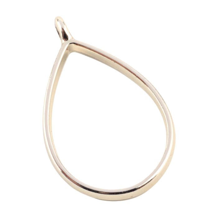 [20119] Baza medalionu ramka do żywicy łezka złota