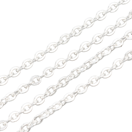 [31140] Łańcuszek  3*2mm ze stali nierdzewnej srebrny 50cm