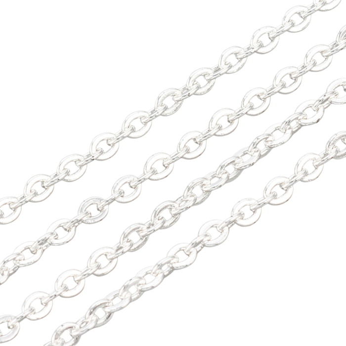 [31140] Łańcuszek  3*2mm ze stali nierdzewnej srebrny 50cm