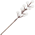 [680672] Gałązka z kuleczkami biała 23cm