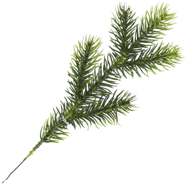 [6801004] Gałązka ozdobna świerk zielona 23cm