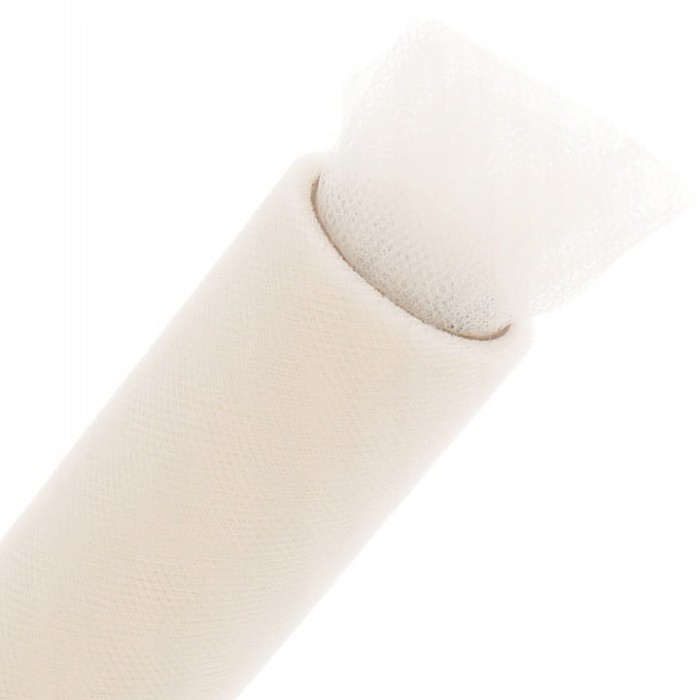 [750051] Tiul dekoracyjny na rolce 50cm 9m kremowy