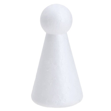 [60854] Stożek aniołek styropianowy z główką 13cm