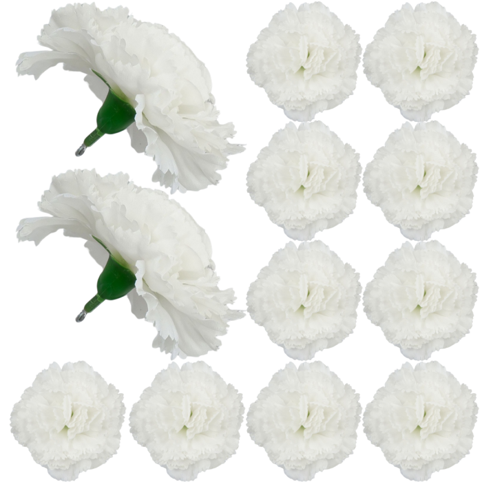 [w04272] Goździk główka 9cm biała 12szt