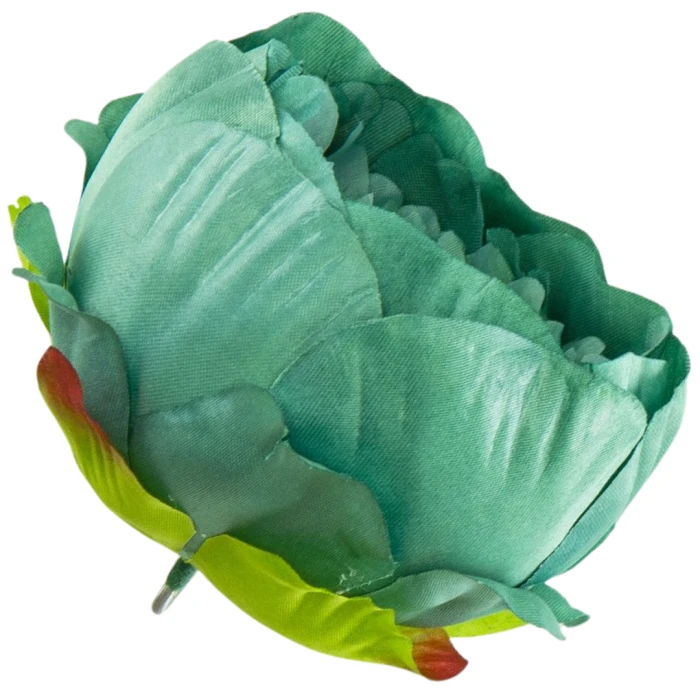 [w03033] Główka kwiatowa peonia duża 9cm morska zgaszona