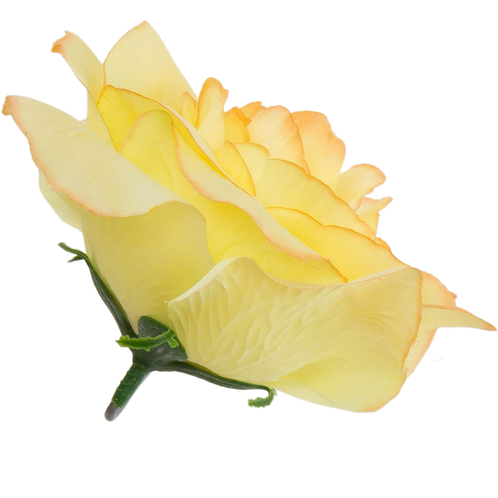 [w04294] Róża główka 12cm żółta cieniowana
