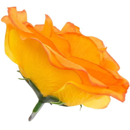 [w04298] Róża główka 12cm pomarańczowa cieniowana