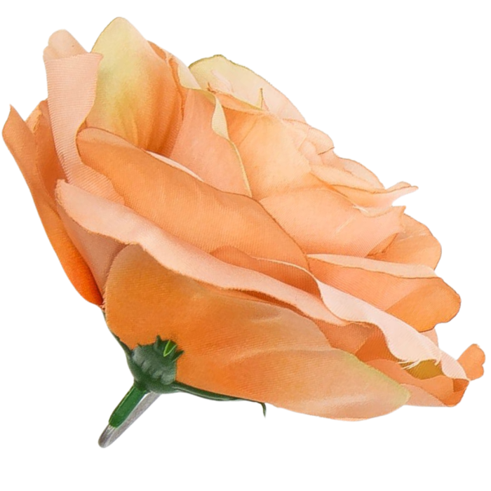 [w04308] Róża główka 13cm ciemno-morelowa cieniowana