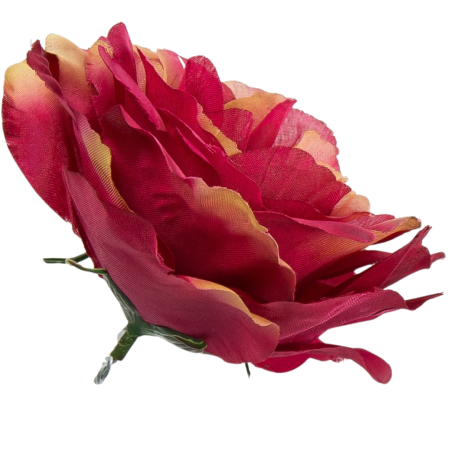 [w04313] Róża główka 13cm fioletowo-rubinowa