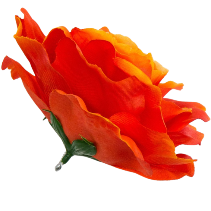 [w04314] Róża główka 13cm orange