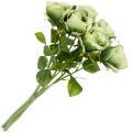 [w0584] Róża na gałązce 47cm kremowo-zielona