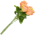 [w0590] Róża na gałązce 47cm brzoskwiniowa cieniowana