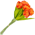 [w04324] Bukiet tulipanów pełnych 7 kwiatów orange 39cm