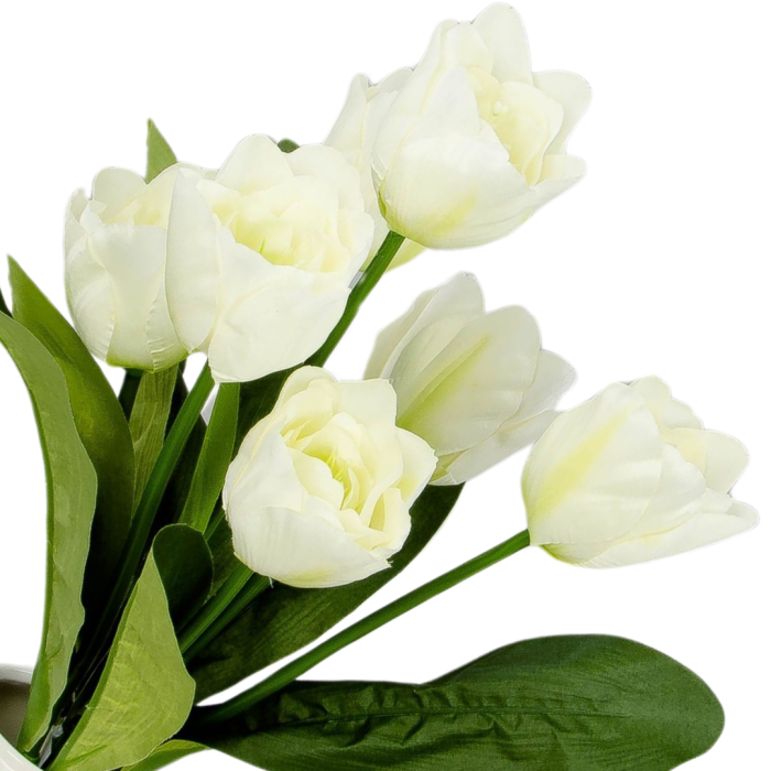 [w04326] Bukiet tulipanów kremowy 47cm