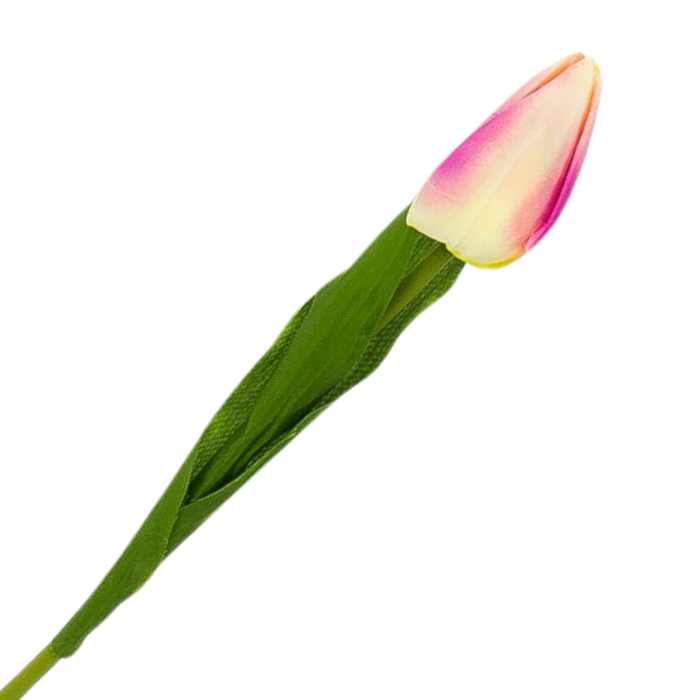 [w04333] Tulipan na gałązce 50cm kremowo-różowy