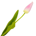 [w04337] Tulipan na gałązce drobny 49cm jasnoróżowy