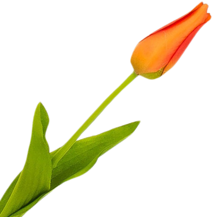 [w04340] Tulipan na gałązce drobny 49cm pomarańczowy cieniowany
