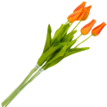 [w04340] Tulipan na gałązce drobny 49cm pomarańczowy cieniowany