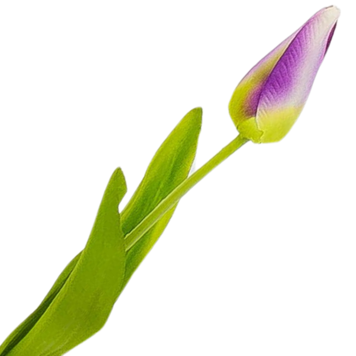 [w04341] Tulipan na gałązce drobny 49cm fioletowy cieniowany