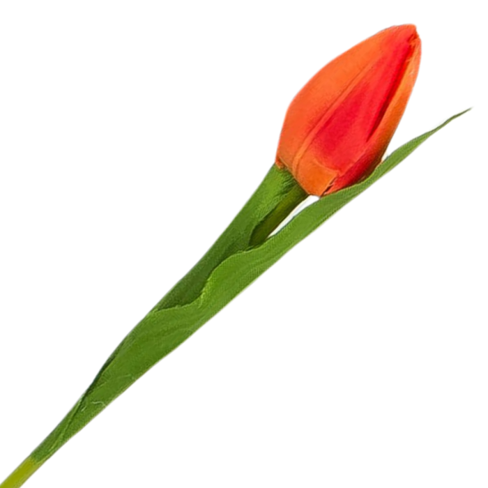 [w04152] Tulipan na gałązce 50cm ciemnopomarańczowy
