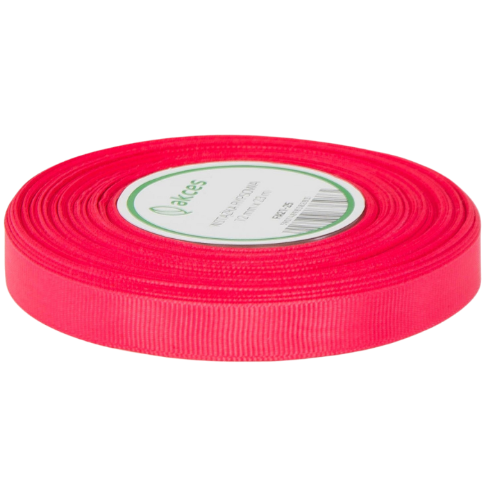 [812R025] Wstążka rypsowa 12mm 22mb koralowa