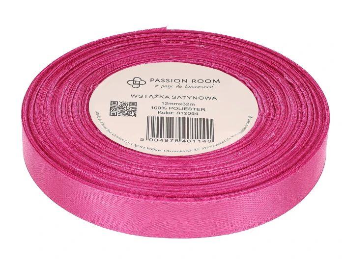 [812054] Wstążka satynowa 12mm 32mb magenta