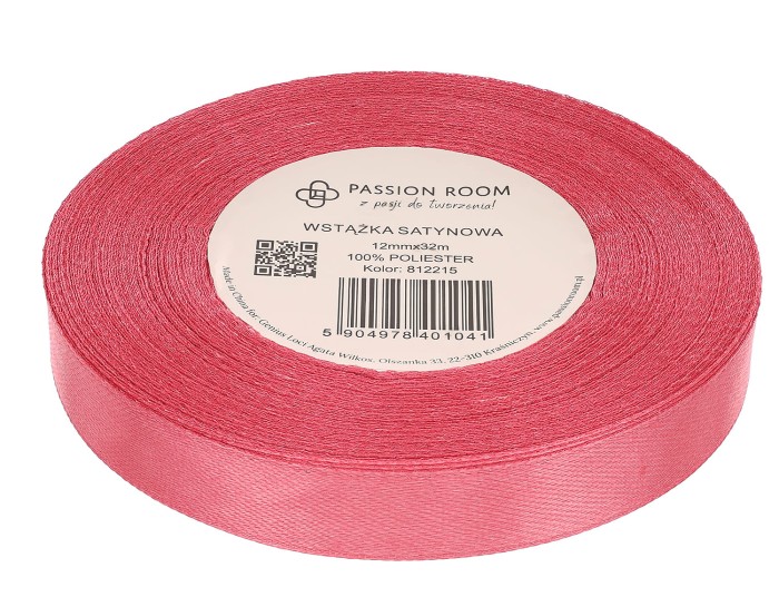 [812215] Wstążka satynowa 12mm 32mb róż indyjski