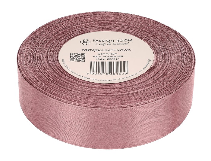 [825213] Wstążka satynowa 25mm 32mb lody jagodowe