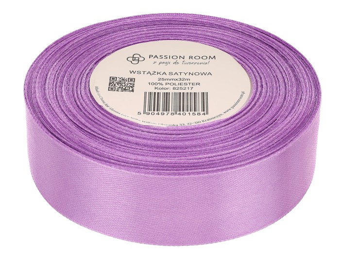 [825217] Wstążka satynowa 25mm 32mb fiołkowa