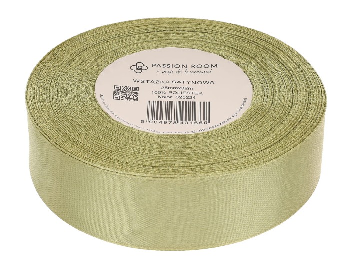 [825224] Wstążka satynowa 25mm 32mb szałwiowa