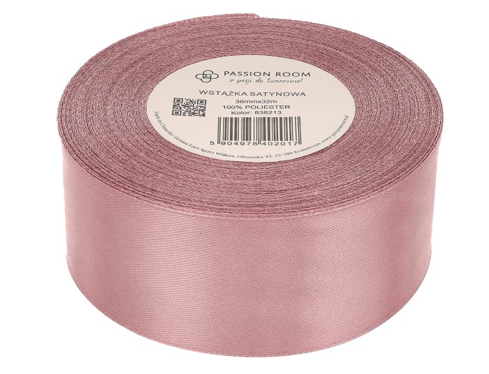 [838213] Wstążka satynowa 38mm 32mb lody jagodowe