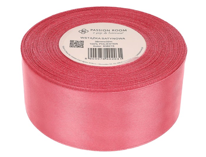 [838215] Wstążka satynowa 38mm 32mb róż indyjski