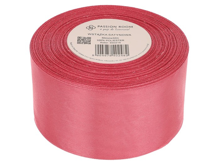 [850215] Wstążka satynowa 50mm 32mb róż indyjski