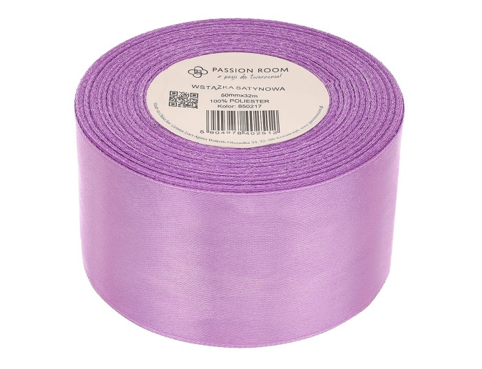 [850217] Wstążka satynowa 50mm 32mb fiołkowa