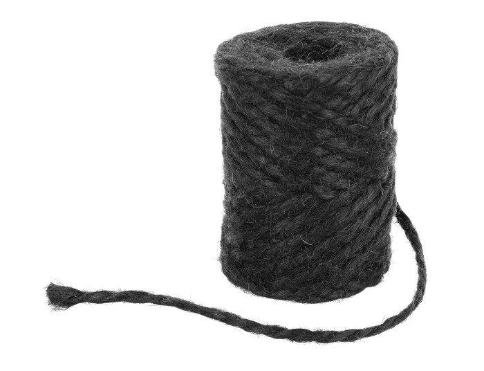 [74142] Sznurek jutowy czarny 200g 4mm