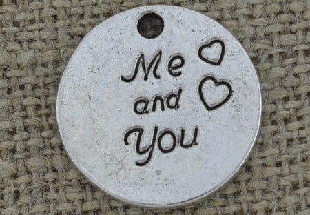[307508] Zawieszka mała "Me and You" kolor srebrny
