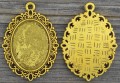20101 Ozdobna baza medalionu w kolorze starego złota na kaboszon 25*18mm