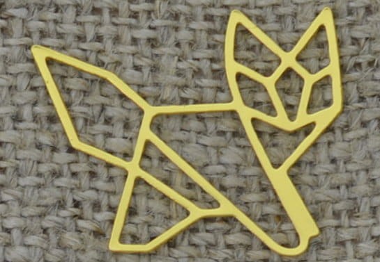 Element ozdobny kot origami kolor złoty