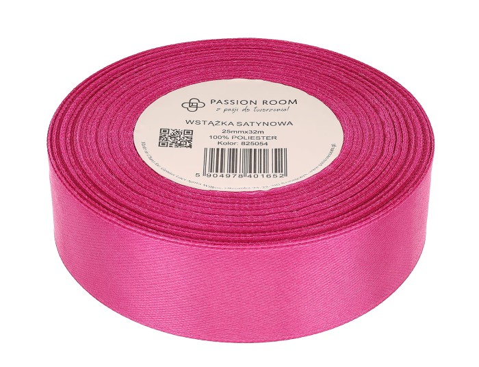 [825054] Wstążka satynowa 25mm 32mb magenta