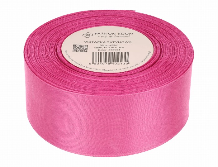 [838054] Wstążka satynowa 38mm 32mb magenta