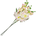 [w182003] Gałązka kwiatowa ostróżka 42cm kremowa cieniowana na różowo