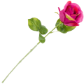[w08004] Róża na gałązce 47cm amarantowa cieniowana
