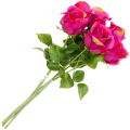 [w08004] Róża na gałązce 47cm amarantowa cieniowana