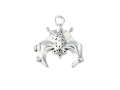 [30725] Zawieszka mała nietoperz kolor srebra