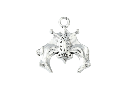 [30725] Zawieszka mała nietoperz kolor srebra 2szt
