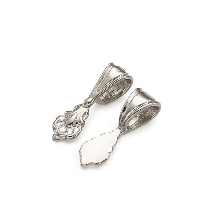 [57130] Krawatka ozdobna do naklejania 22mm srebrna