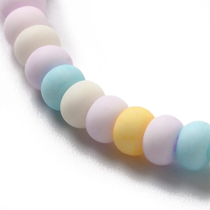 [760629] Koraliki porcelanowe 3x4mm mix pastelowy około 135szt