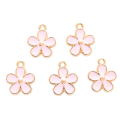 [70703] Zawieszka emaliowana kwiatek jasnoróżowy 2szt