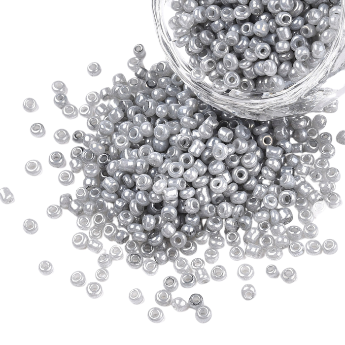 [701129] Koraliki drobne oponki szare 15 gram